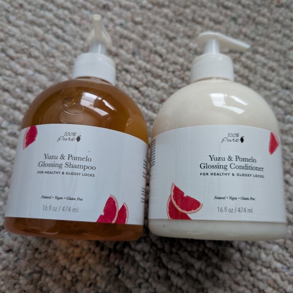 100 Percent Pure Yuzu and Pomelo Glossing Shampoo and Conditioner Set